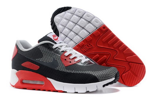 Nike Air Max 90 Jacquard Mens Shoes Gray Black Red White New Coupon Code